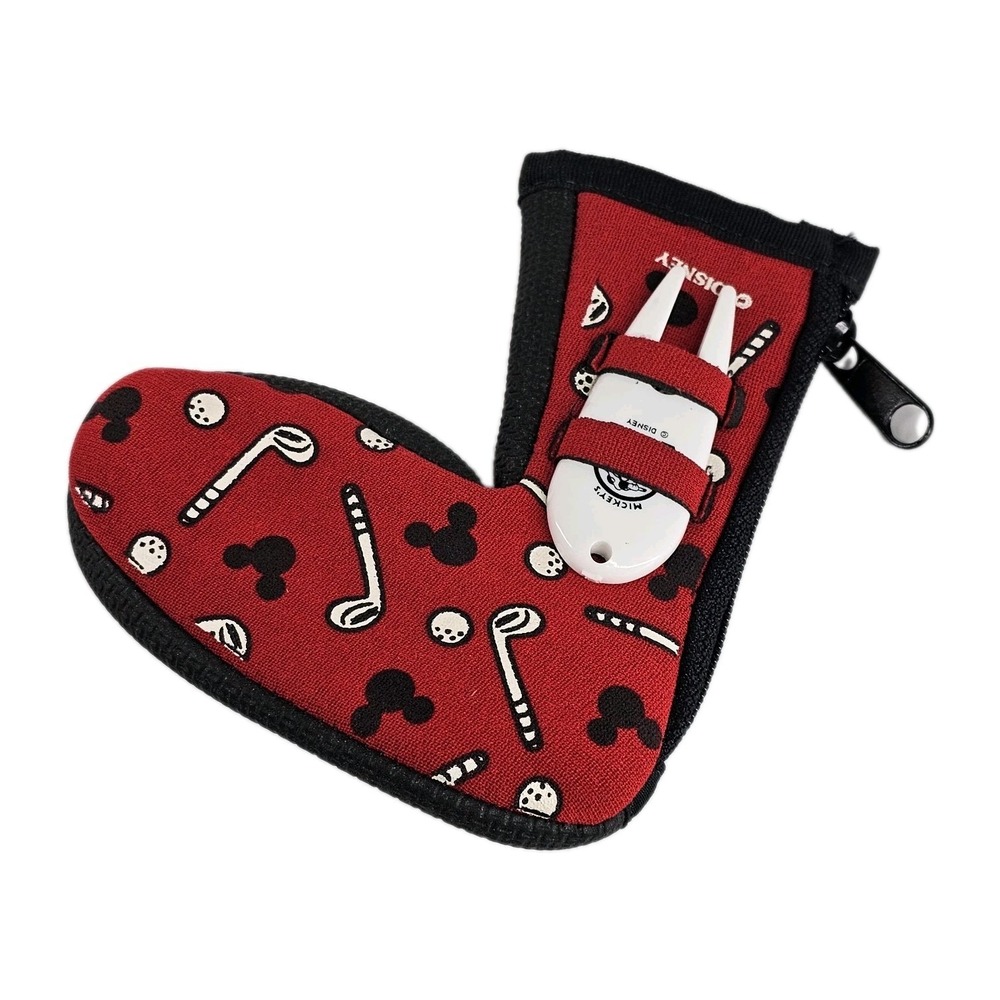 Disney Mickey Golf Club Head Cover NOS Hidden Mickey Mouse Zip W/ Divot USA